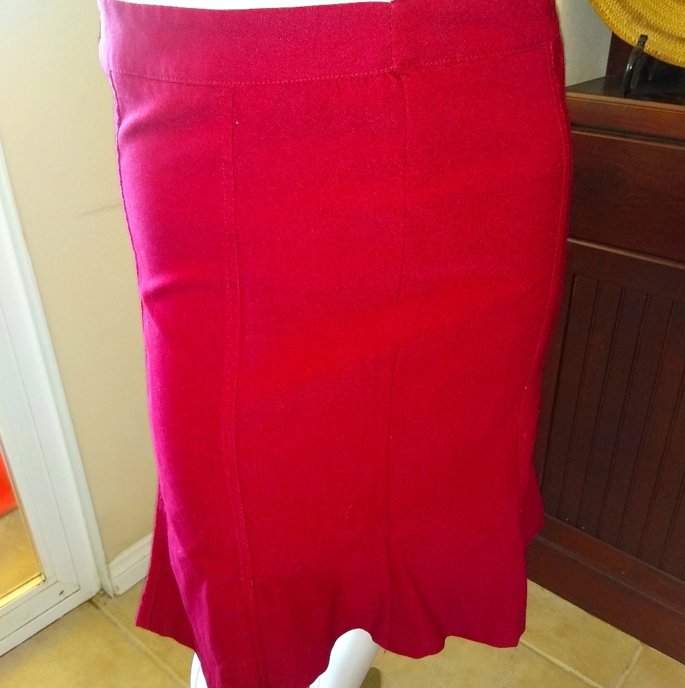 Top Ten M Burgandy Skirt